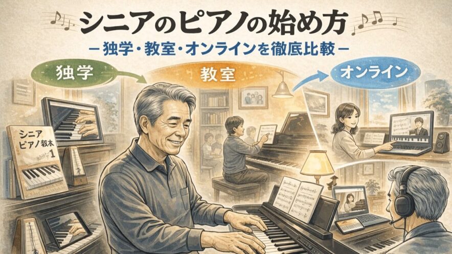 60代からでも始められるピアノレッスン♪初心者が奏でるリズム空間♪
