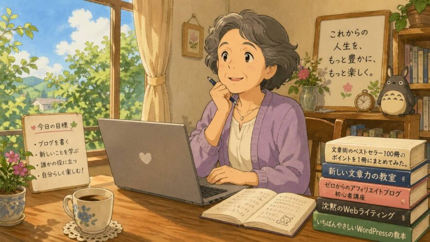 【60代女性必見】定年後の人生を豊かに彩る！ブログ初心者におすすめの本ベスト10