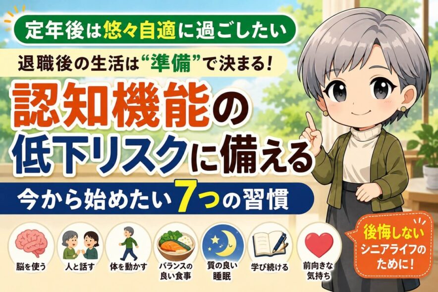退職前に知っておきたい！定年後の認知症リスクを下げる7つの生活習慣
